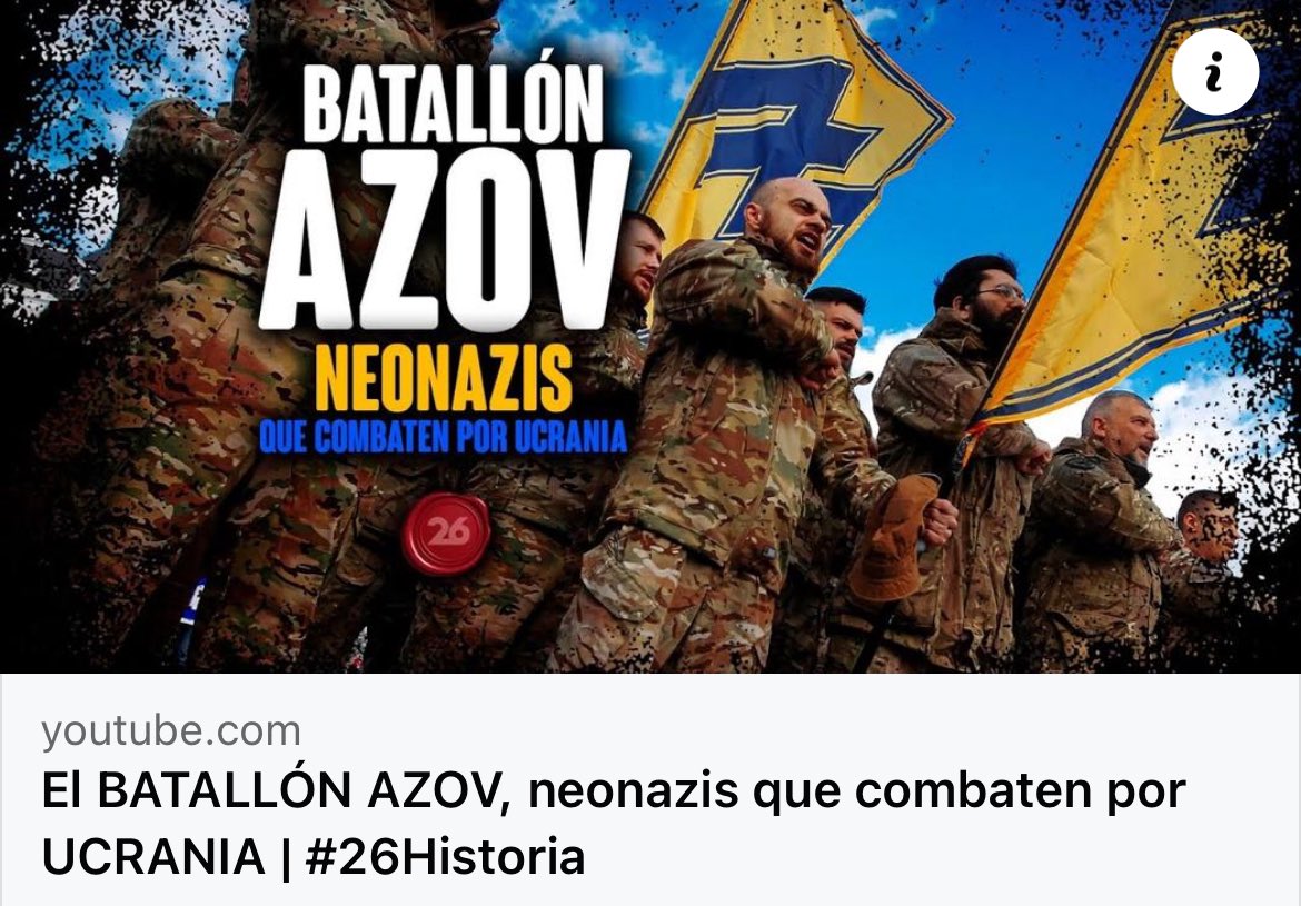 EmbRusiaEnArgEs's tweet photo. 🎥 #VideoInteresante. No estamos de acuerdo con las acusaciones contra Rusia, pero la Inf sobre el batallón Azov y sus vínculos con las autoridades de #Kiev corresponde a la realidad. Esto es lo que hemos estado diciendo a la comunidad Int mucho tiempo.

👉https://t.co/yGvnuFxrPT https://t.co/Xc76FTgcUT