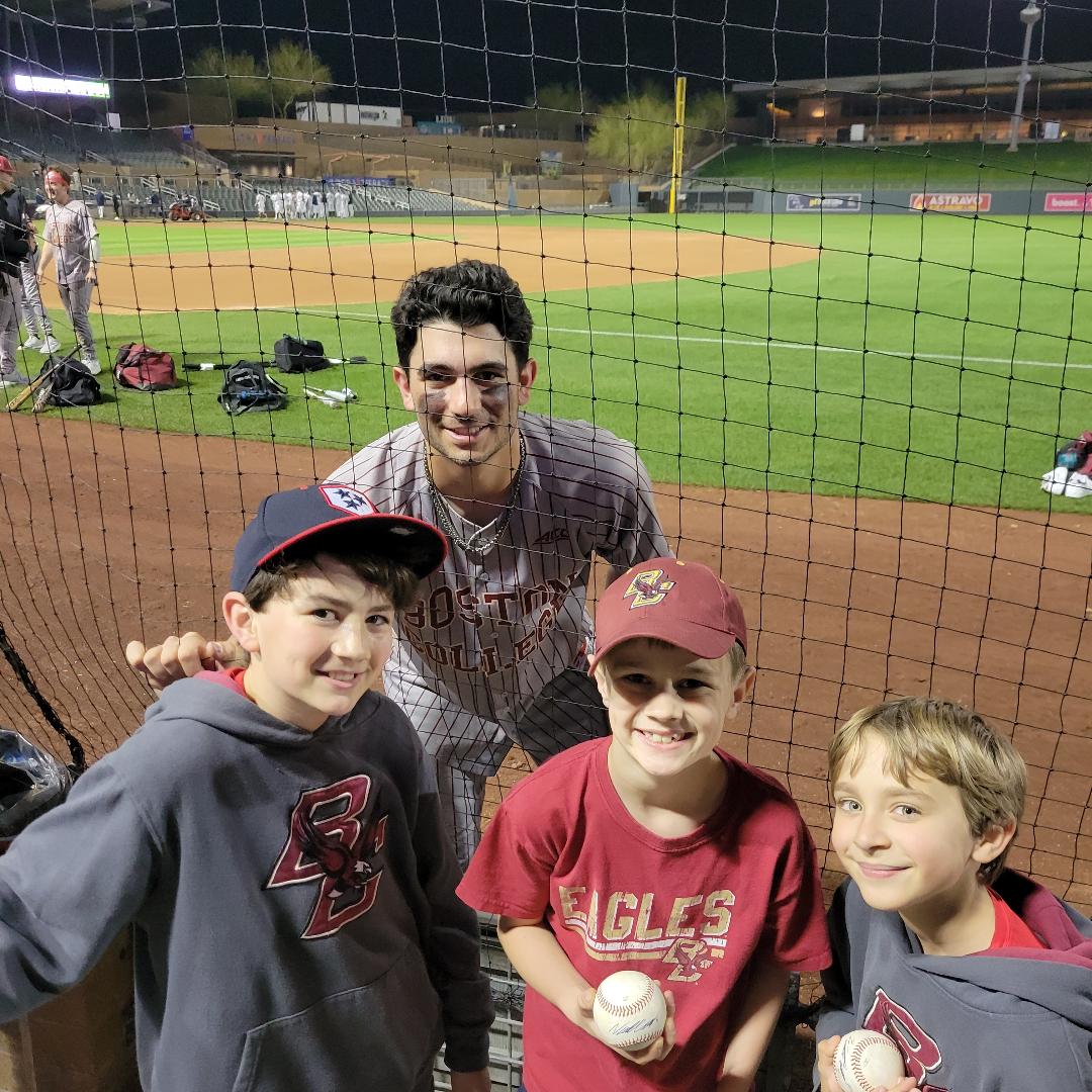 BC Alumni Phoenix (@bcalumniphx) on Twitter photo The Chapter was on hand Sunday for a thrilling 12-10 win over Cal by <a href="/BCBirdBall/">Boston College Baseball</a> at Salt River Fields in Scottsdale. The "let's go, Eagles" chant rang out a few times as BC hit three home runs and kept Cal from completing a comeback. Great job by BC...hope they're back soon! The Chapter was on hand Sunday for a thrilling 12-10 win over Cal by <a href="/BCBirdBall/">Boston College Baseball</a> at Salt River Fields in Scottsdale. The "let's go, Eagles" chant rang out a few times as BC hit three home runs and kept Cal from completing a comeback. Great job by BC...hope they're back soon!