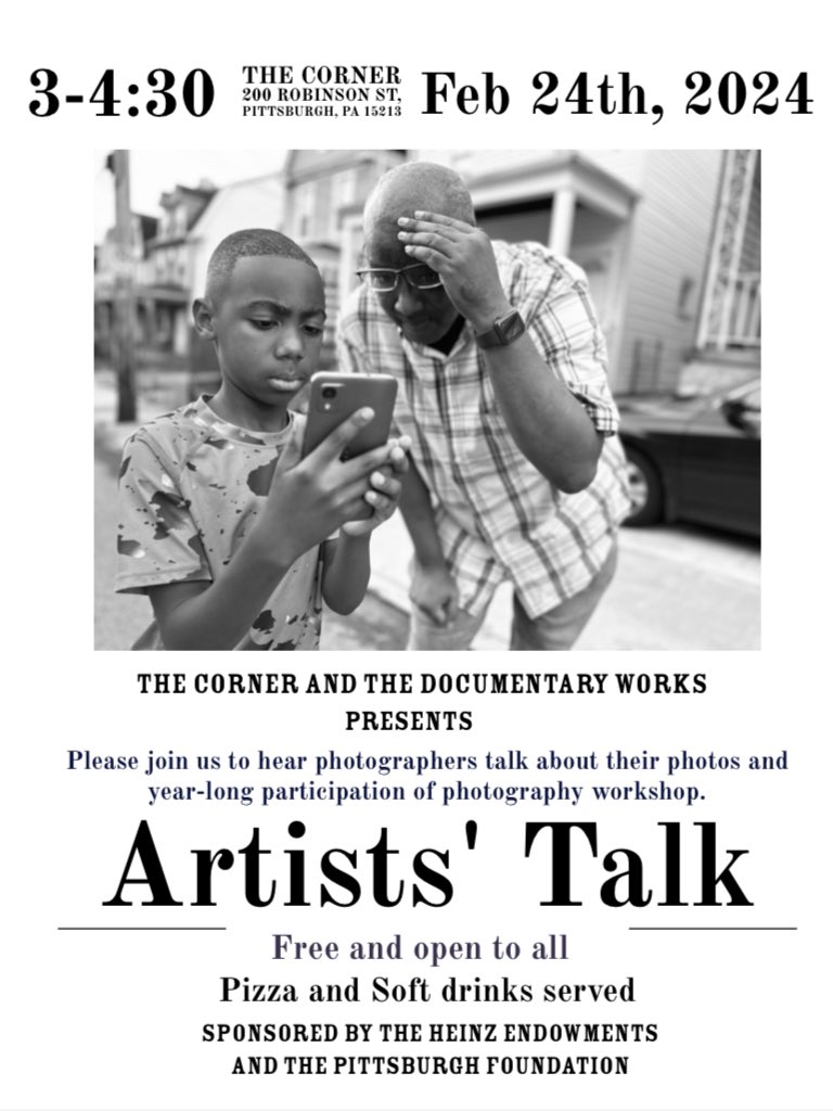 Hi Friends! We hope you are having an incredible start to 2024! ✨✨

Join us for the upcoming Artists Talk hosted at The Corner this Saturday, Feb 24th 3pm to 4:30pm! In collaboration with the Documentary Works! 

This event is free and open to all!