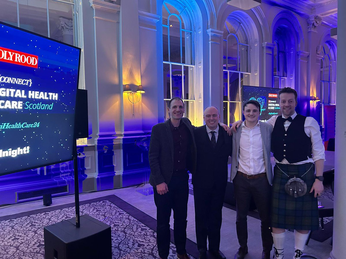 We had a great night celebrating digital innovation across Scotland at the #DigiHealthCare24 awards @Holyroodconnect. Proud to have been shortlisted. So many inspiring orgs & projects. Excited for what the future holds @thetraumaapp &mega thankful for those involved 🙌🏻 near&far!