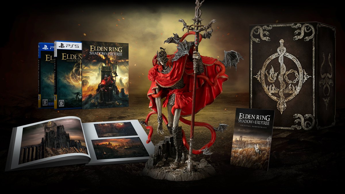 本日より『ELDEN RING SHADOW OF THE ERDTREE』の予約受付を開始いたします。スタチューが付属するコレクターズエディションなど様々なラインナップをご用意しています。