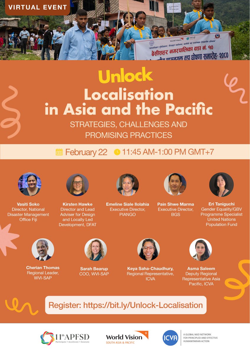 Check this out!!!
ED <a href="/ilolahia_es/">@ilolahia_es</a> &amp; other stakeholders to unlocks the findings and recommendations from research on #localisation in the Asia Pacific region. 
Register: bit.ly/Unlock-Localis…
Tomorrow 22/02 11:45-13:00 GMT+7 (Bangkok time)
Don't miss it!