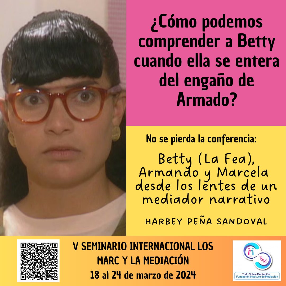 harbeyps's tweet photo. Los mediadores narrativos nos enfocamos en comprender las historias de las partes desde sus propias perspectivas. Cordialmente invitados a esta conferencia donde analizaré a tres personajes de la famosa novela Yo soy Betty la fea. https://t.co/1Bq7KTWPQ8