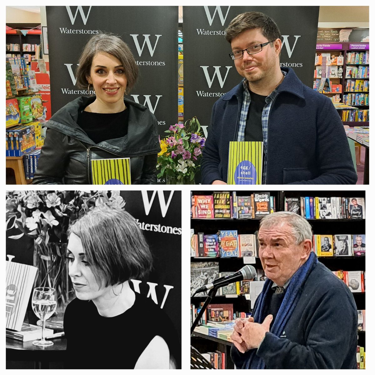 A fantastic launch this evening for Egg/Shell the brilliant new collection by poet @VKennefick. Thanks to Thomas McCarthy for a typically eloquent and incisive speech and interview. @Carcanet @EnglishUCC @corkcolibrary @corkcitylibrary @echolivecork #cork #waterstones