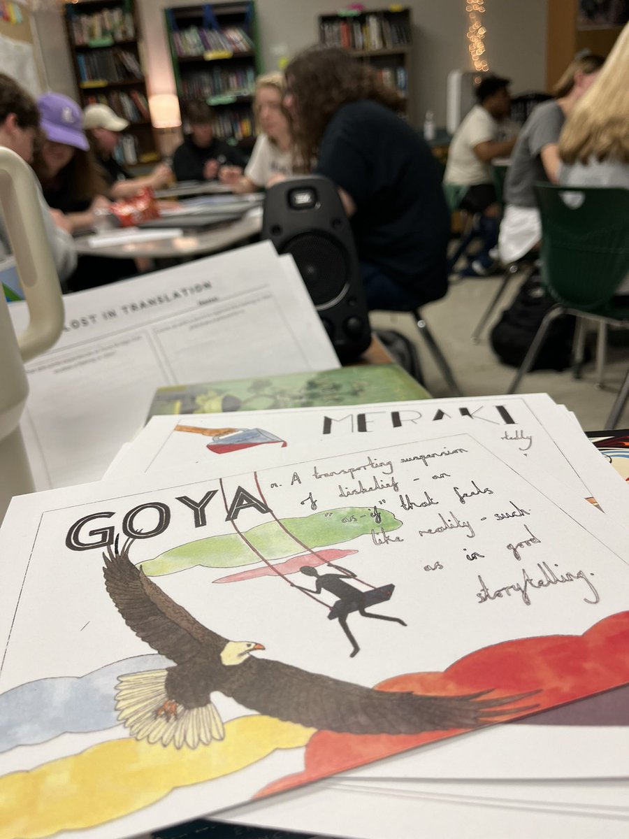 Loved starting our collaboration today with Mrs. G’s Contemporary Lit class!  What do untranslatable words show us about a society’s values?  <a href="/cpslibrarymedia/">Columbia Public Schools Library Media Programs</a> #GuidedInquiryDesign #RockBridgeRocks