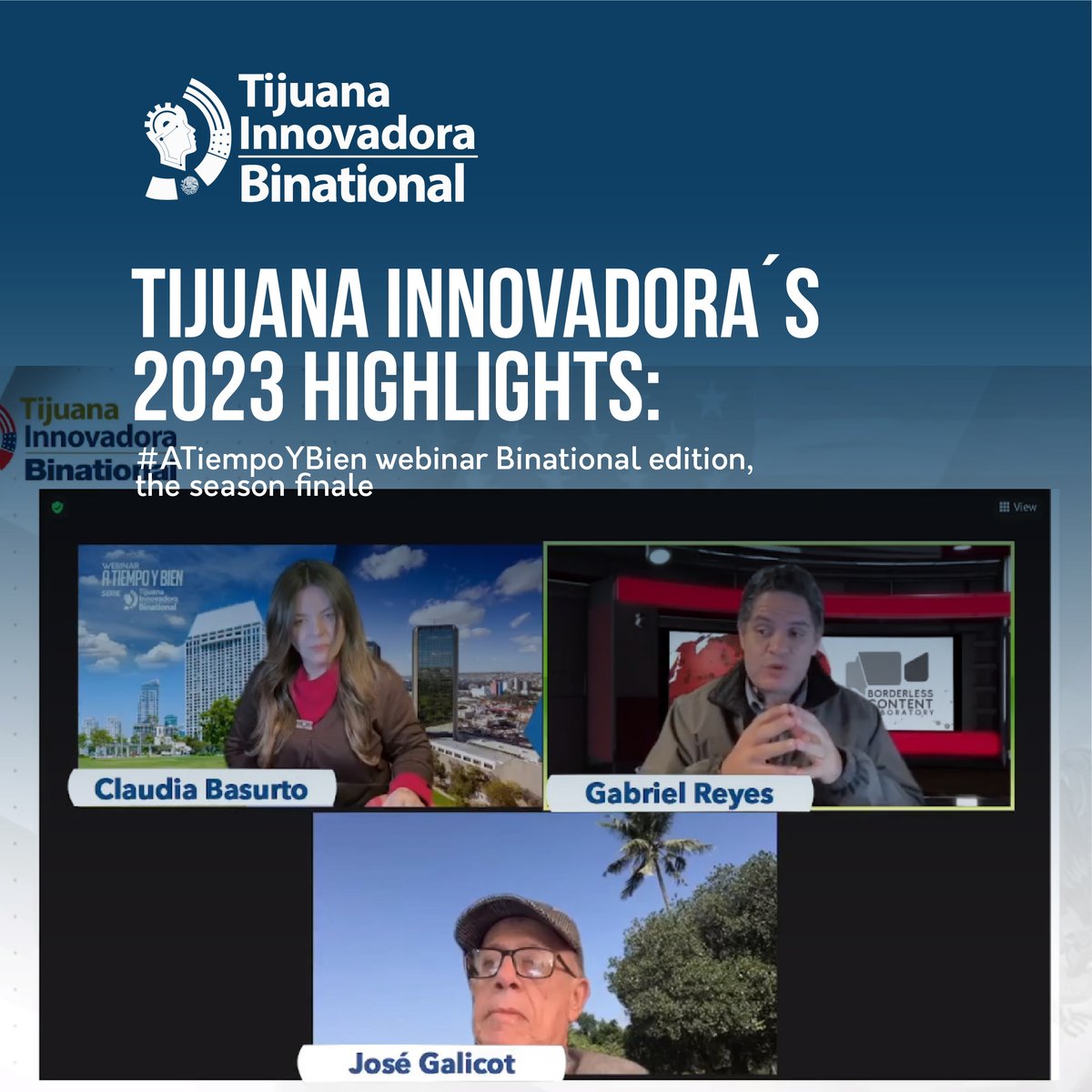 TiBinational's tweet photo. 🌐✨Concluding the #ATiempoYBien webinar's binational season with insightful conversations! 🗣️ From #climateimpact to #crossborder connections, we explored it all. Grateful to our amazing guests for sharing their experiences. Stay tuned for more in the upcoming seasons!
#TI2023 https://t.co/urwlckIIZZ