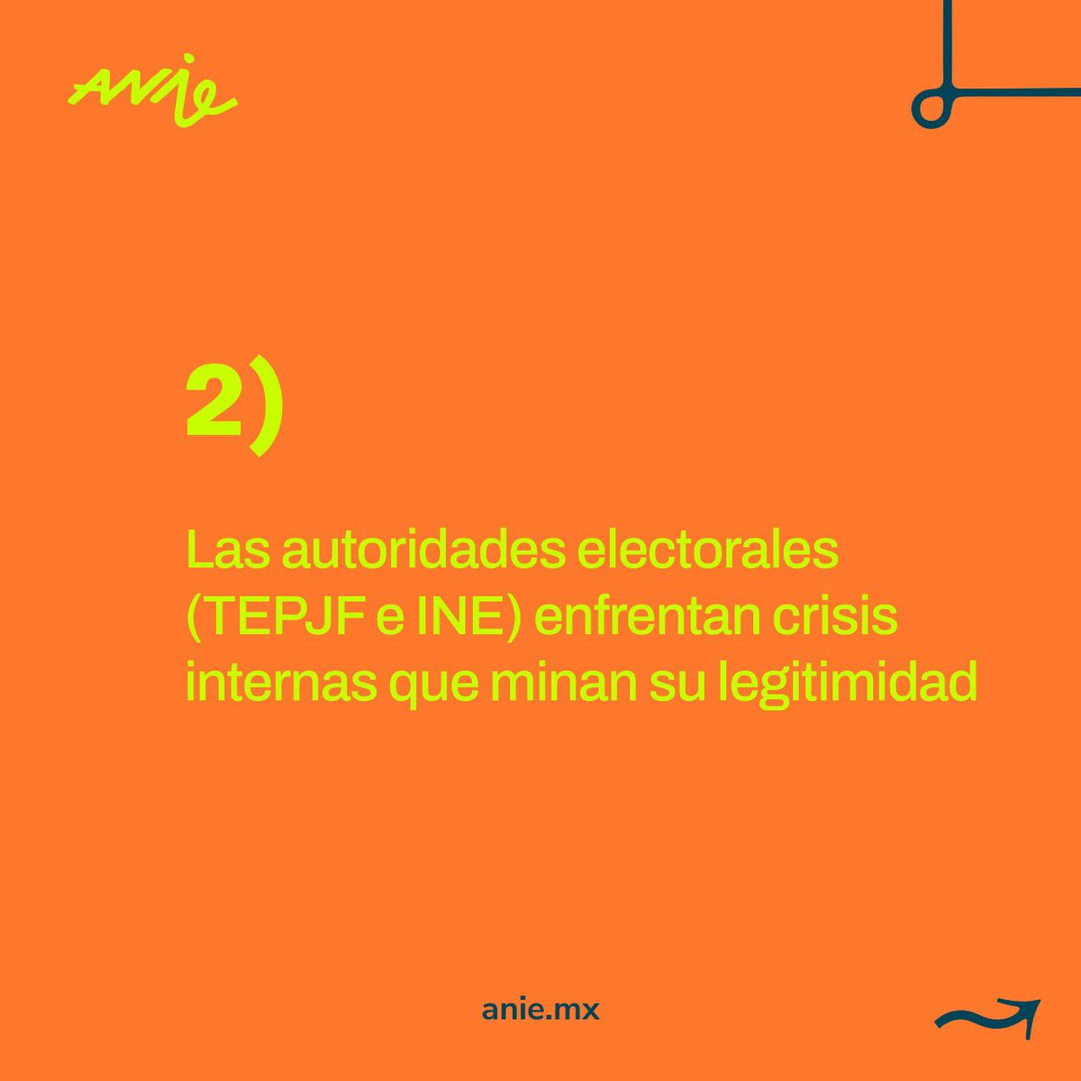 anie_mx's tweet photo. Conoce los focos rojos que marcaron las precampañas e infórmate sobre el curso de estas elecciones. 📊🔍 #EleccionesMX #SegundoInformeANIE #Precampañas https://t.co/Lg6UX0sZNC