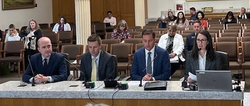 DAs Brian Mason, Travis Sides, Michael Allen & Alexis King testify in support of HB24-1225 & HRC24-1002. The bill will ask voters to amend the Constitution on the Nov 2024 ballot by removing bail eligibility for people accused of 1st degree murder. It passes committee 8-2.
