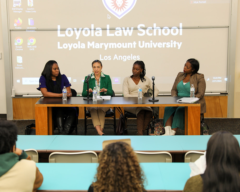 The Black Law Students Association (BLSA) hosted two panel discussions today, Black Women in Law and Black Men in Law. 'You're going to be confronted with challenges, but you're fully equipped. You wouldn't have made it this far if you weren't,' said Ibiere Seck '07.