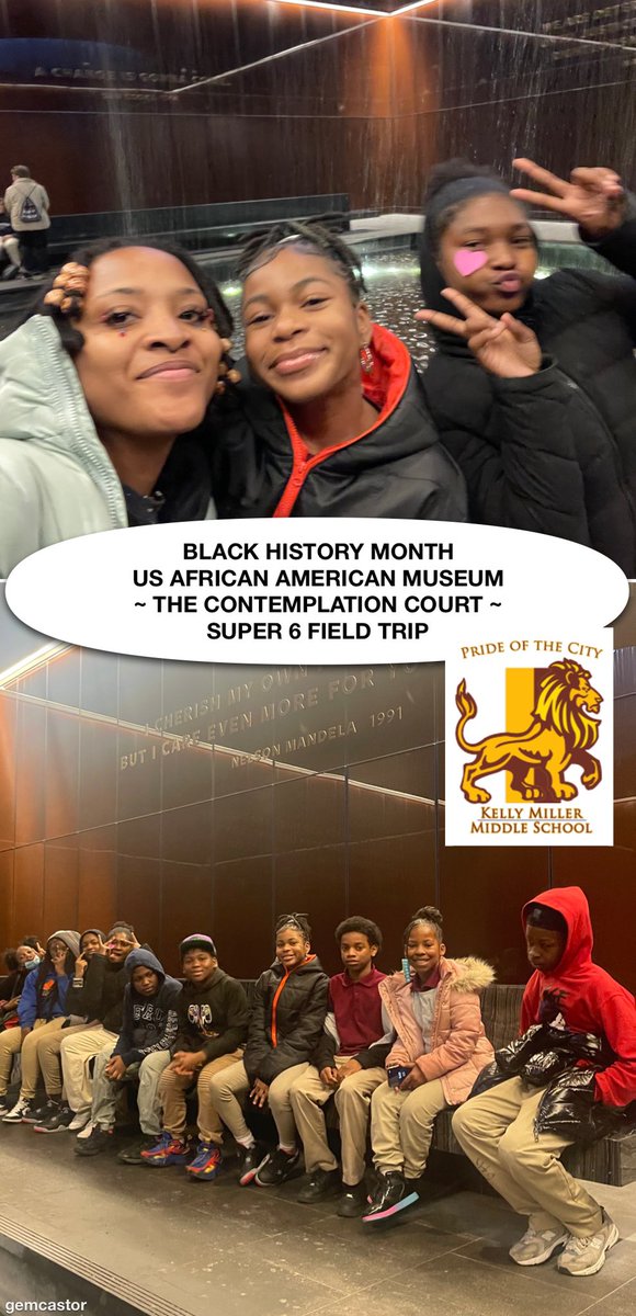Ms. Pinkett and 6th Graders at the African American Museum!!