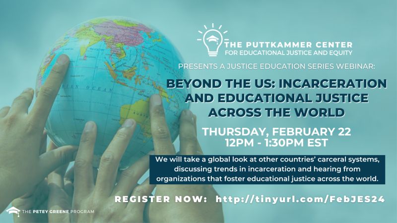 Dive into a global perspective with Petey Greene's “Beyond the US: Incarceration and Educational Justice Across the World.”

Learn more about the event at stem-ops.org/events/beyond-…

#GlobalJustice #EducationalEquity #PeteyGreeneEvent