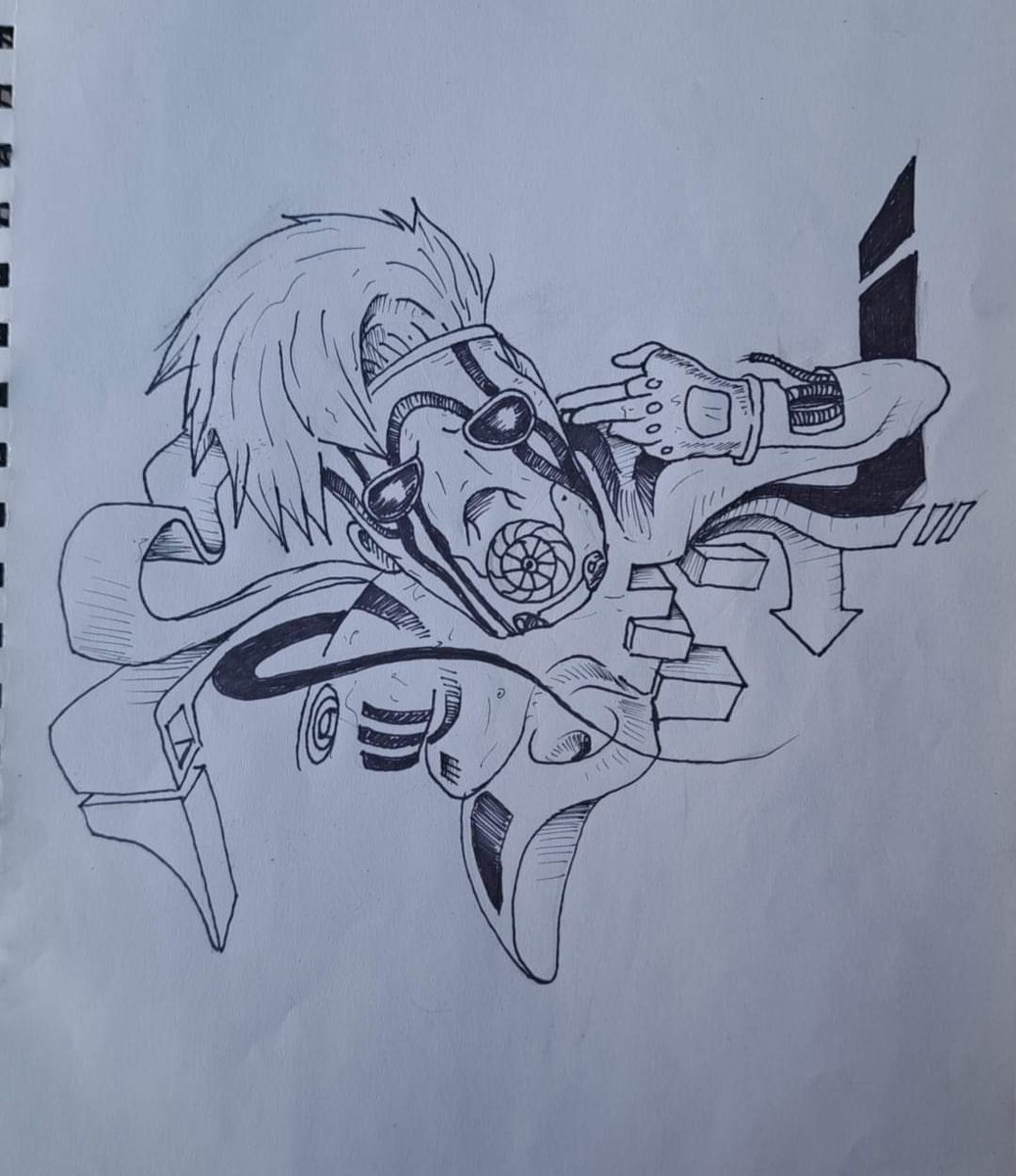Cheesetwerk's tweet photo. @Borderlands @GearboxOfficial  trailer hypppee!! #borderlands #videogames #art #sketch https://t.co/OKUK96I23V