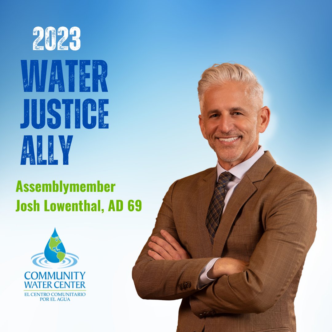 CWC proudly recognizes @AsmLowenthal as one of our 2023 Water Justice Allies. We are grateful for their support over the past year and look forward to working together in 2024 to advance the human right to water in CA! #CALeg