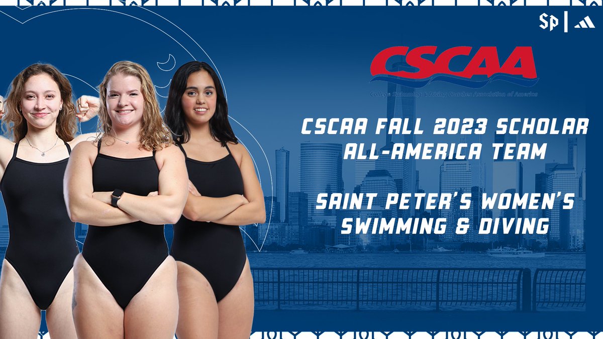 𝐓𝐡𝐚𝐭’𝐬 𝐨𝐧𝐞 𝐬𝐦𝐚𝐫𝐭 𝐭𝐞𝐚𝐦!! 📚 😎 The Saint Peter’s Women’s Swimming & Diving team was selected to the CSCAA Fall 2023 Scholar All-America Team!! Congratulations to Coach Jose Cruz and the entire team on a great semester inside the classroom! 👏🏊‍♀️ #StrutUp🦚