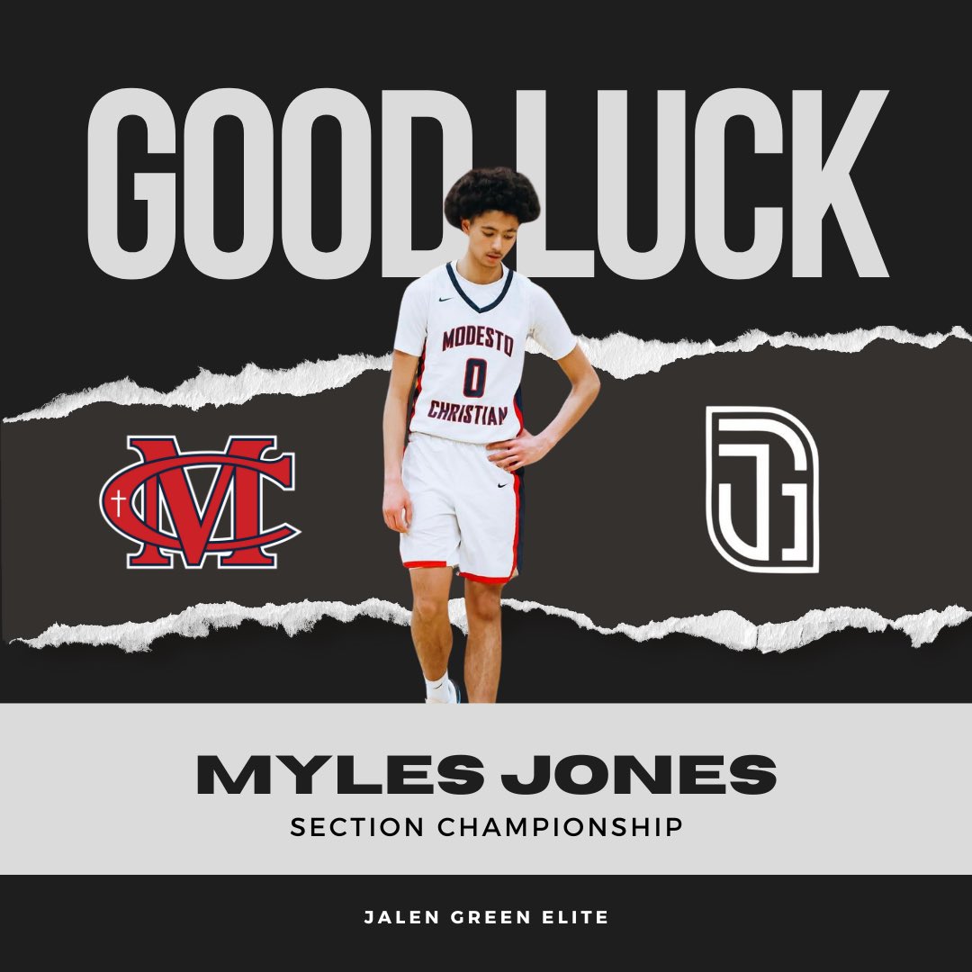 Good luck to our own Myles Jones in his Sectional Championship game 🏆 #JalenGreenElite