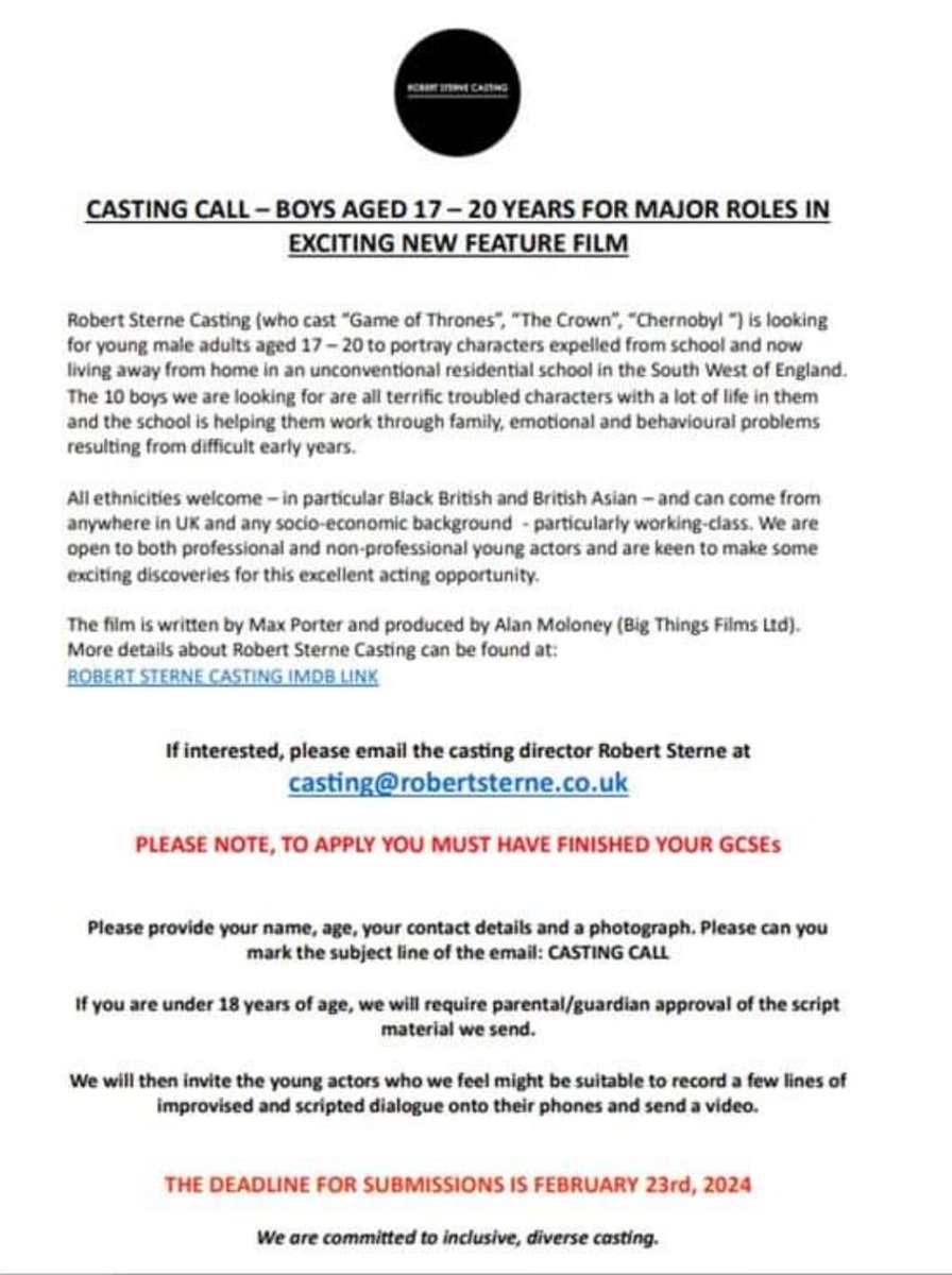 ***Casting calls*** Great opportunity for any young person interested in acting. #castingcall #TalentSearch #acting