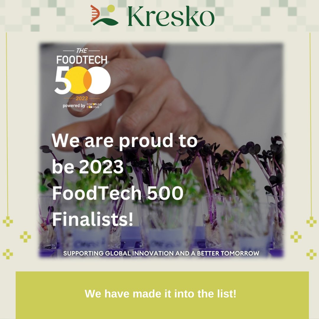 kreskornatech's tweet photo. We're proud to share that @kreskornatech is a winner of the #FoodTech500! It's an immense honour to be acknowledged as one of the most innovative companies merging food, technology, and sustainability. Thank you, @forwardfooding, for this incredible recognition! https://t.co/nuR7N3DbY2