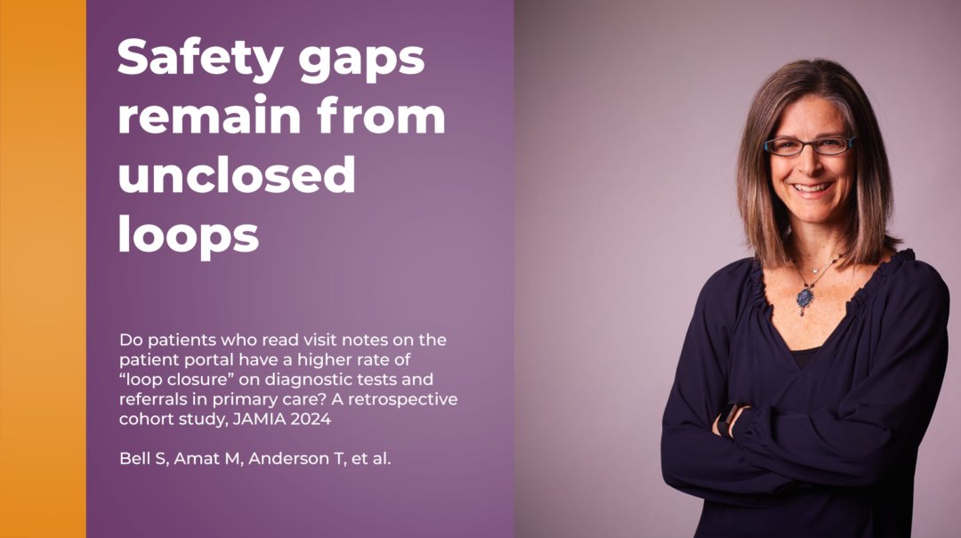Do patients who read #opennotes have a higher rate of “loop closure” on diagnostic tests & referrals? The quick answer is yes. The odds of a loop closure are 20% higher in tests/referrals for patients w/portal accounts & 40% higher for note readers. opennotes.org/news/loop-clos…