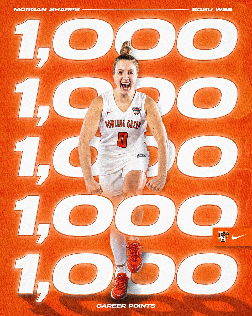 MO SHARPS! She hits -- what else? -- a 3-pointer to surpass the 1000-point mark for her collegiate career!

0:57 1Q | BGSU 18, UA 11
#AyZiggy x #onemore