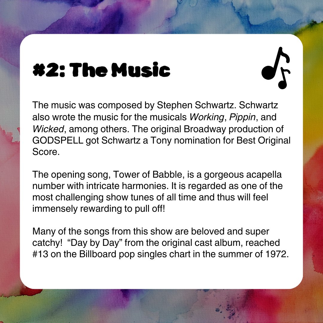 BTGChgo's tweet photo. The Beverly Theatre Guild is proud to announce open auditions for our spring 2024 musical, 'Godspell 2012'.

To sign up, please visit: https://t.co/Hs0FIUjDt6 https://t.co/4psM0pEO48
