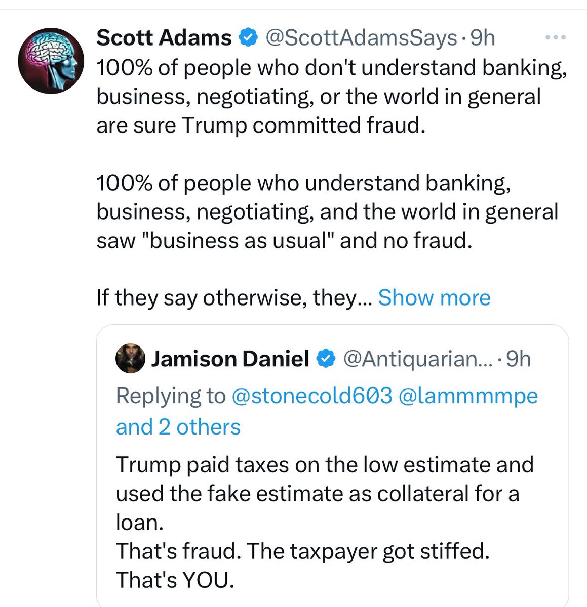 I still want someone - anyone - to explain how telling a bank that you own a 30,000-sq-ft apartment when your apartment is actually 11,000 sq ft is not fraud.