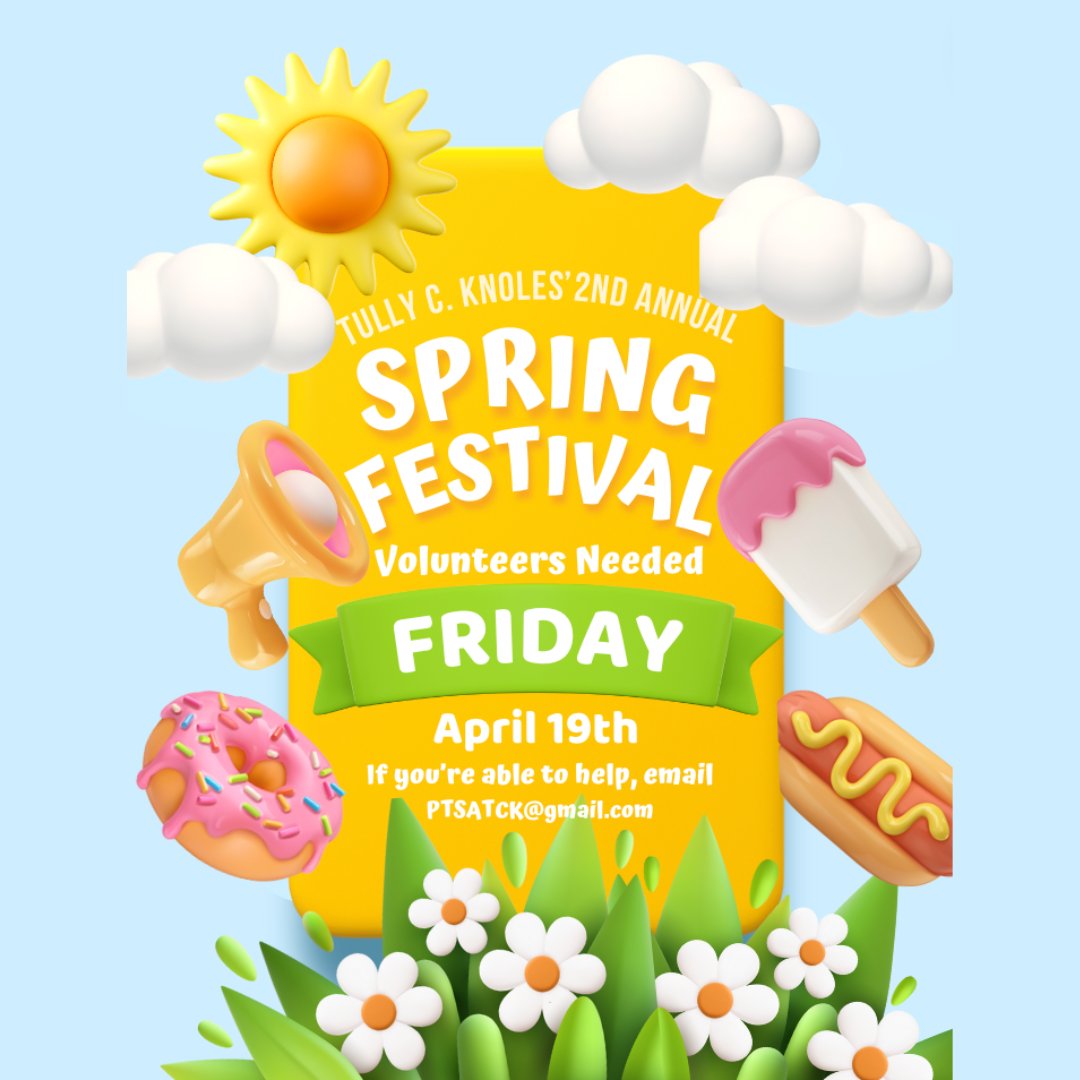 Our annual Spring Festival returns on Friday, April 19th! We encourage parents and guardians to help us make this a special day for TCK families. If you'd like to volunteer, contact our PTSA. #SpringFestival #TCKScholars