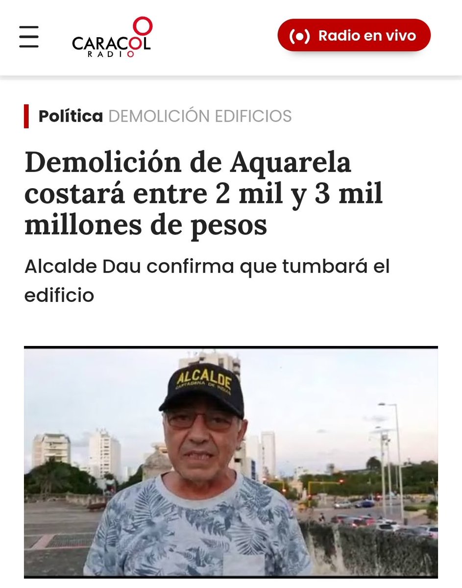 Donsanchojimeno's tweet photo. Aquarela multiplicado.
En 2020 se anunció por la Alcadia de William Dau que la demolición del edificio Aquarela costaría entre 2000 y 3000 millones de pesos.
En 2021 se informó que la demolición costaria aproximadamente 3000 millones de pesos🧵👇 https://t.co/fHQDZGkVWx