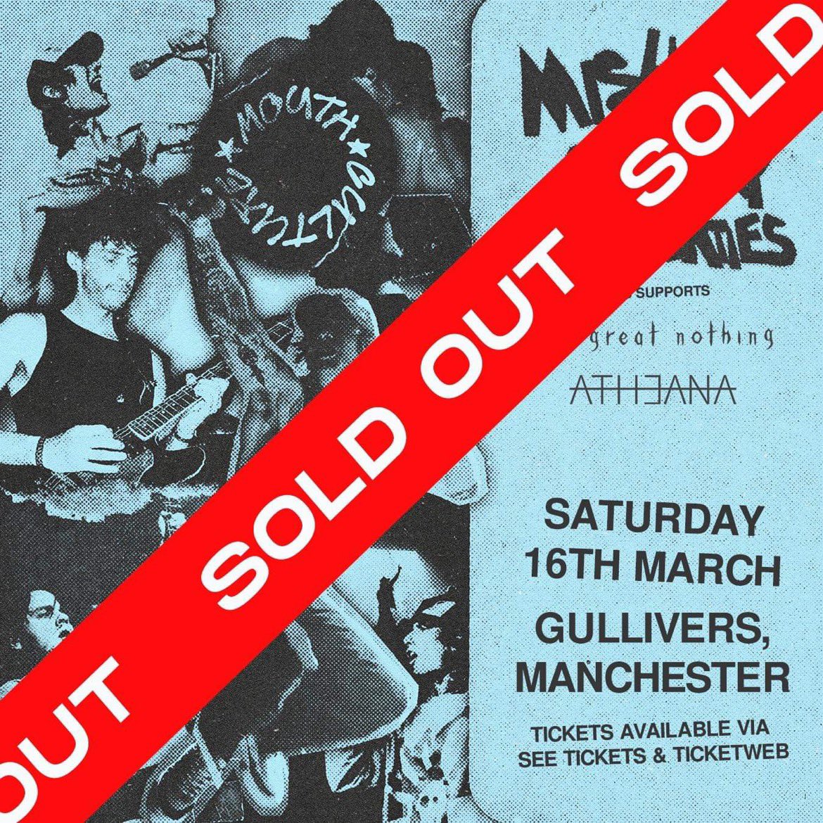 to those who have secured their tickets we thank you. 

enter the nothing this march 16th <a href="/gulliverspub/">Gullivers</a> as we support <a href="/themouthculture/">Mouth Culture</a> w/ atheana.