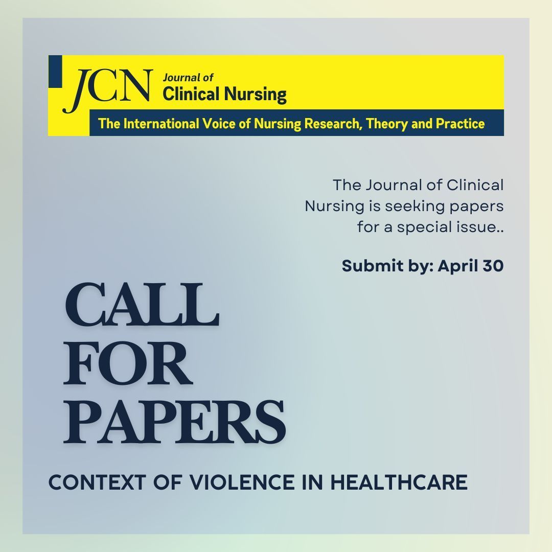 Call for papers! Contribute to nursing science in the next special issue, 'Context of Violence in Healthcare.' Contribute by April 30 buff.ly/42MOFIs