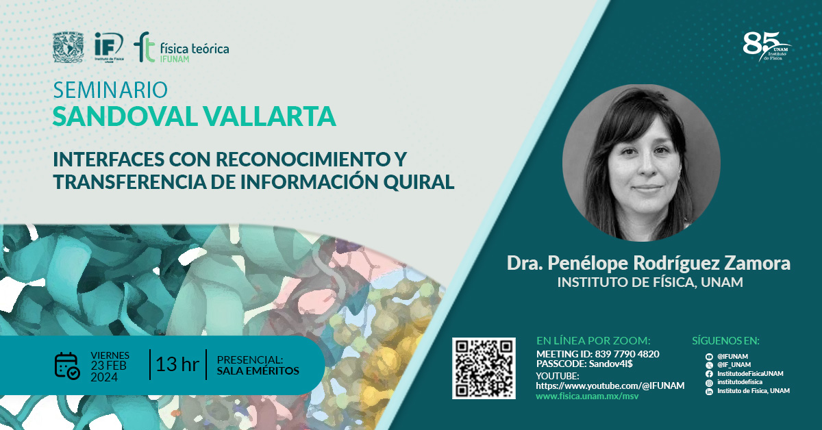 IF_UNAM's tweet image. ¿Ya apartaste la fecha para nuestro #Seminario Sandoval Vallarta? En esta ocasión nos acompañará la investigadora Penélope Rodríguez 🥳