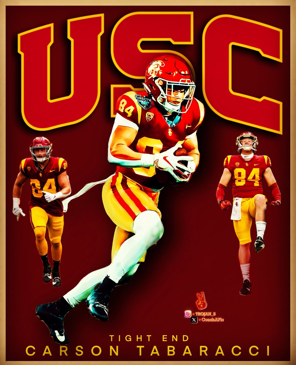 Abraham Flores (@coachaflo) on Twitter photo CARSON TABARACCI - TIGHT END - USC
<a href="/CarsonTabaracci/">Carson “Tabo” Tabaracci</a> #USC #Football #Trojans #LosAngeles #TIGHTEND #PAC12 #Art #mixedmedia #edit <a href="/uscfb/">USC Football ✌️</a> <a href="/CoachNua/">Shaun Nua</a> @usc_athletics @theperistyle <a href="/LincolnRiley/">Lincoln Riley</a> <a href="/AnnieHanson_/">Annie Hanson</a> <a href="/uscfb/">USC Football ✌️</a> <a href="/Coach_Henson/">Josh Henson</a> <a href="/Coach_KMcDonald/">Coach Kiel McDonald</a> <a href="/CoachZachHanson/">Coach Zach Hanson</a> <a href="/CoachSimmonsSC/">Dennis Simmons</a> CARSON TABARACCI - TIGHT END - USC
<a href="/CarsonTabaracci/">Carson “Tabo” Tabaracci</a> #USC #Football #Trojans #LosAngeles #TIGHTEND #PAC12 #Art #mixedmedia #edit <a href="/uscfb/">USC Football ✌️</a> <a href="/CoachNua/">Shaun Nua</a> @usc_athletics @theperistyle <a href="/LincolnRiley/">Lincoln Riley</a> <a href="/AnnieHanson_/">Annie Hanson</a> <a href="/uscfb/">USC Football ✌️</a> <a href="/Coach_Henson/">Josh Henson</a> <a href="/Coach_KMcDonald/">Coach Kiel McDonald</a> <a href="/CoachZachHanson/">Coach Zach Hanson</a> <a href="/CoachSimmonsSC/">Dennis Simmons</a>