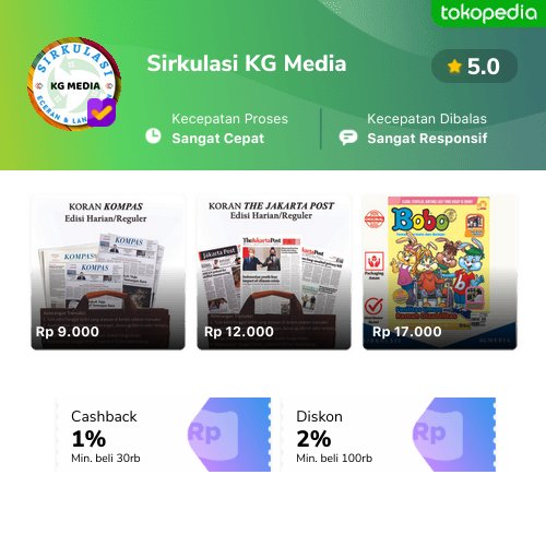 D_rustaone's tweet photo. Semakin mudah belanja produk Sirkulasi KG Media di Tokopedia. Cek aja, pasti ada yang kamu suka
https://t.co/09BiuD3z7E https://t.co/mGHgI6gT6G