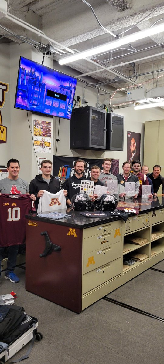 WSISports's tweet photo. Sharing some new ##customteamuniforms Thank you #Gophers for all your support! @theunderweardoc @GopherFBEQ @AEMA_74 @AEMA_District5 https://t.co/Dvg8QgRBVA