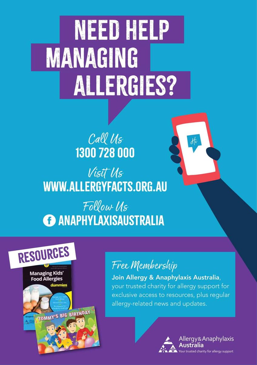 BReadyFirstAid's tweet photo. 💜💜💜Great resources and support from Allergy &amp; Anaphylaxis Australia 💜💜💜#Breadyfirstaid #anaphylaxis #allergies #firstaidtrainingBrisbane #firstaidtrainingGatton  #epinephrine #anapen #epipen #firstaidGatton #BReadyfirstaidIpswich #BReadyfirstaidSpringfield #Firstaidtraining https://t.co/MOVEu3Ll1D