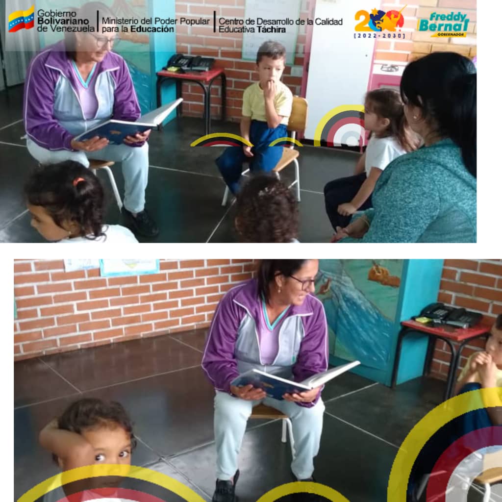 21/2/2024. CEIS. Nacional Virgen del Carmen. Actividad: Efeméride: Día Internacional de la Lengua Materna. Conversatorio con los niños y niñas sobre la lengua materna, luego repitieron junto a las docentes un poema alusivo al tema. Estado Táchira Municipio Michelena.