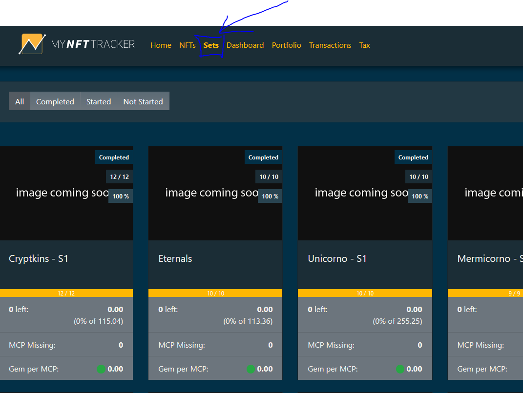 EneTour's tweet photo. @MyNFTTrackerCom Look at this what we have here... sets are also a new feature! #nfttracker nice https://t.co/uppD0f0luq