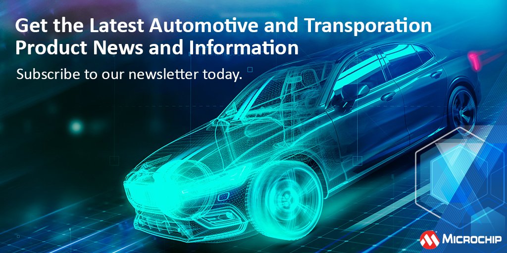 MicrochipTech's tweet photo. We enable the future of mobility. In our quarterly automotive and transportation newsletter, we share the latest updates on automotive and transportation design strategies from our experts https://t.co/pobdQaYx3S. #Automotive #Transportation #EmbeddedControl #EV #ADAS #Microchips https://t.co/GHAf9L4toF