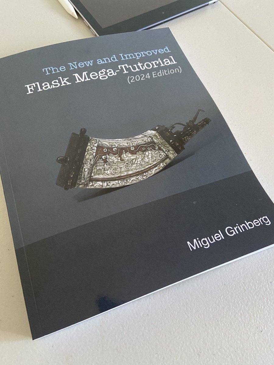 @miguelgrinberg I got it delivered just now! Thanks for putting this book together!