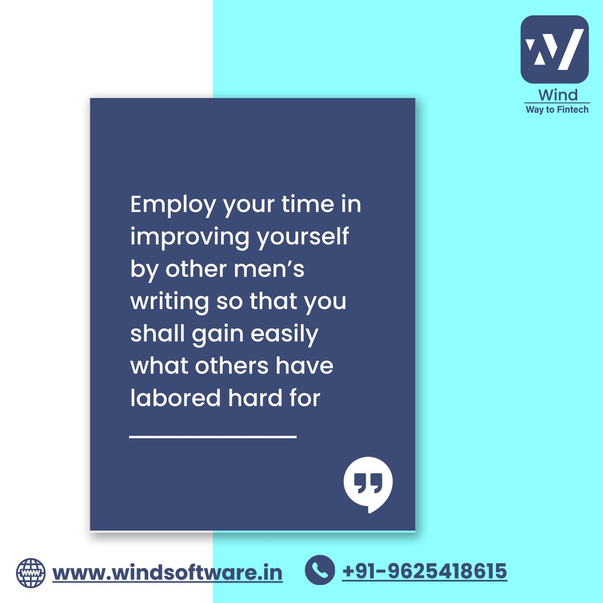 windsoftware's tweet photo. " Employ your time in improving yourself by other man's writing so that you shall gain easily what others have labored hard for. " 👨‍🎓
📲Visit  our Website:- https://t.co/jBA9BlBMBF
.
#fintech #Lending #software #thoughts #positive #thursdayvibes #improving #thoughts #windsoftware https://t.co/dtRckwYC0O