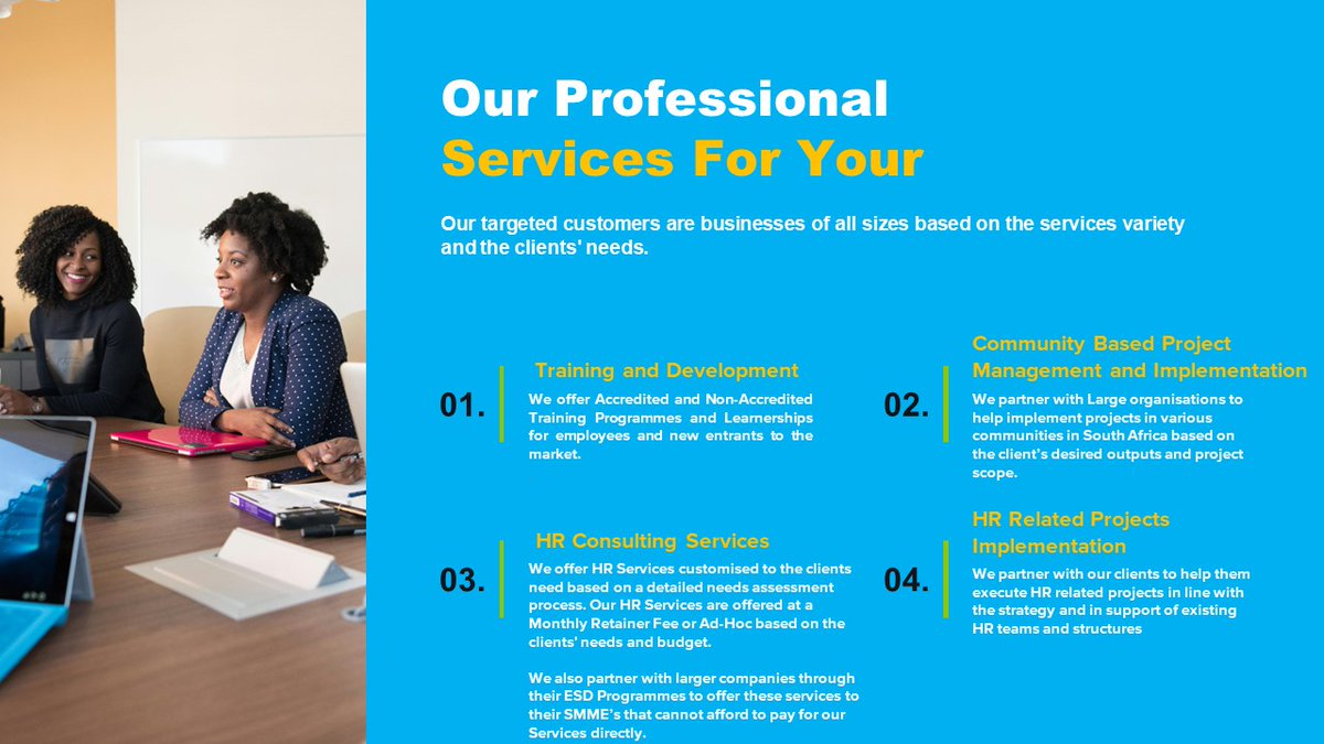 Our Professional Services 
#hrservices #Training #talentmanagement #smme