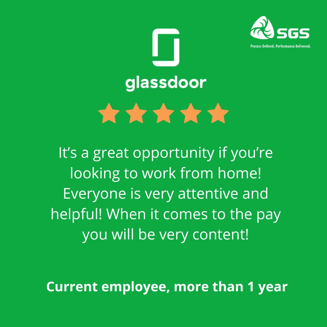 SgsConsulting's tweet image. Thank you so much for sharing your positive experience with SGS Consulting! Wishing you continued success in your remote work journey with SGS Consulting!

#WorkFromHome #SGSConsulting  #RemoteWorkLife #JobSatisfaction #WorkLifeBalance #PositiveWorkplace