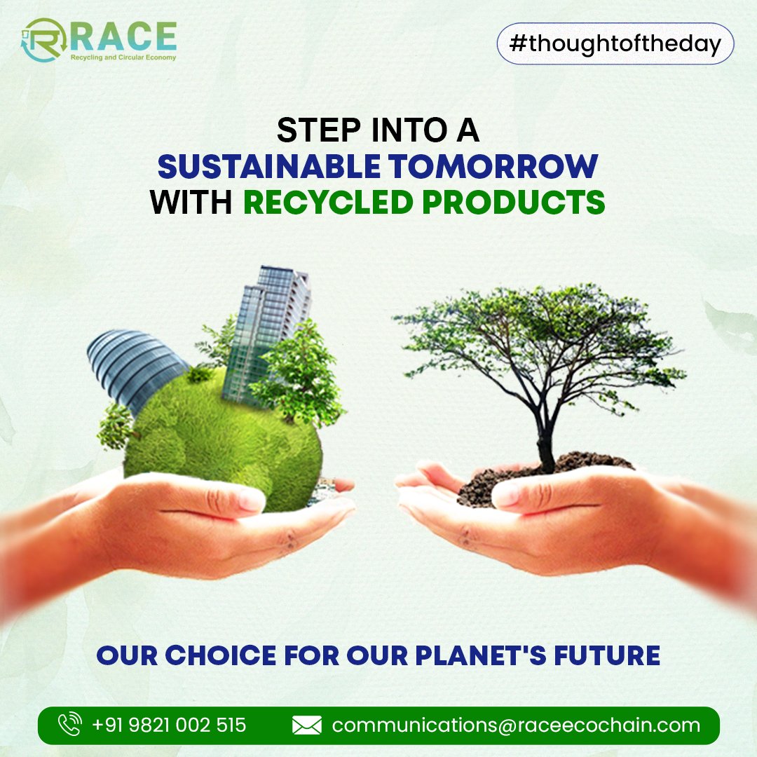 Step into a sustainable future with a simple choice: choose recycled products. Together, we can create a ripple effect for our planet's health. What change will you make today? 🌍💚

#SustainableChoices #RecycledGoods #EcoFuture #SustainabilityMatters #EcoChoices #ThinkGreen