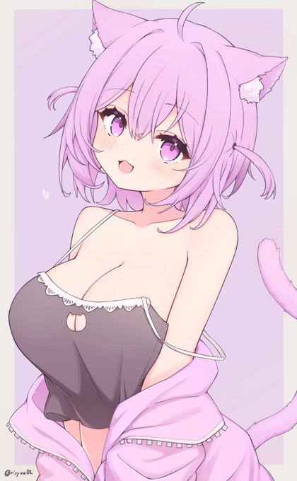 誕生日おめでとう～!🐈🍙💜🎂
#絵かゆ #猫又おかゆ生誕祭2024 