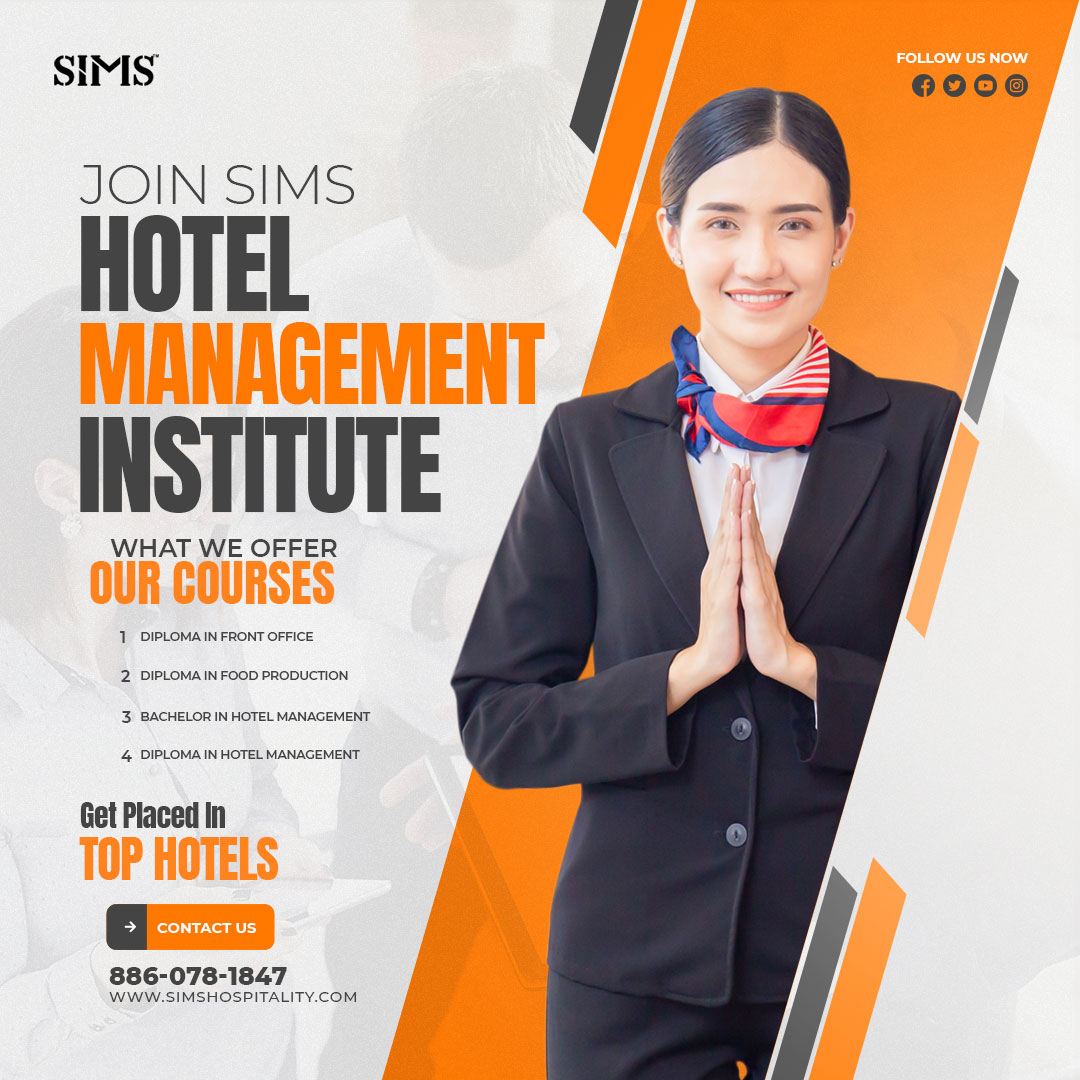 Calling all future hoteliers! SIMS Institute welcomes you to a world of opportunities. 🌍

🌟 Admissions open, enroll today at simhospitality.com. Call us now on +918860781847,+918860781843

#hospitalitylife #hotellife #admissionsopen2023_24