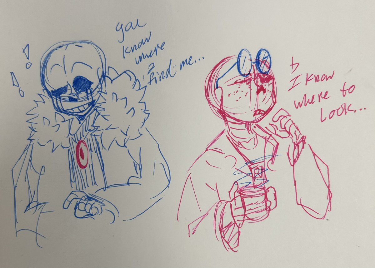 Starstruck_des's tweet image. Two undertale homos I love (killer sans and science sans aka my husband and me )

#killersans #Sciencesans #crackship #kinship #killiance #killience #killerxscience #sanscest