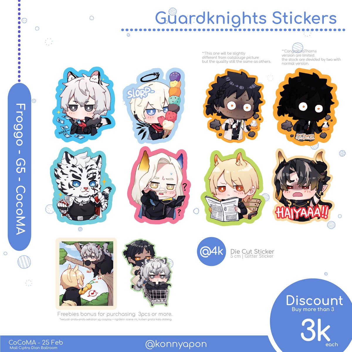 konnyapon's tweet image. Hello!! 
I will attend cocoma with @toscafroggie this sunday

my stuff mainly  are Arknights, so if you're come to cocoma, please do visit and say hi to us ! See you at  the event this sunday~🌸

✨retweet will be very appreciated✨
______
#COCOMADAY2024 #COCOMADAY2024CATALOGUE