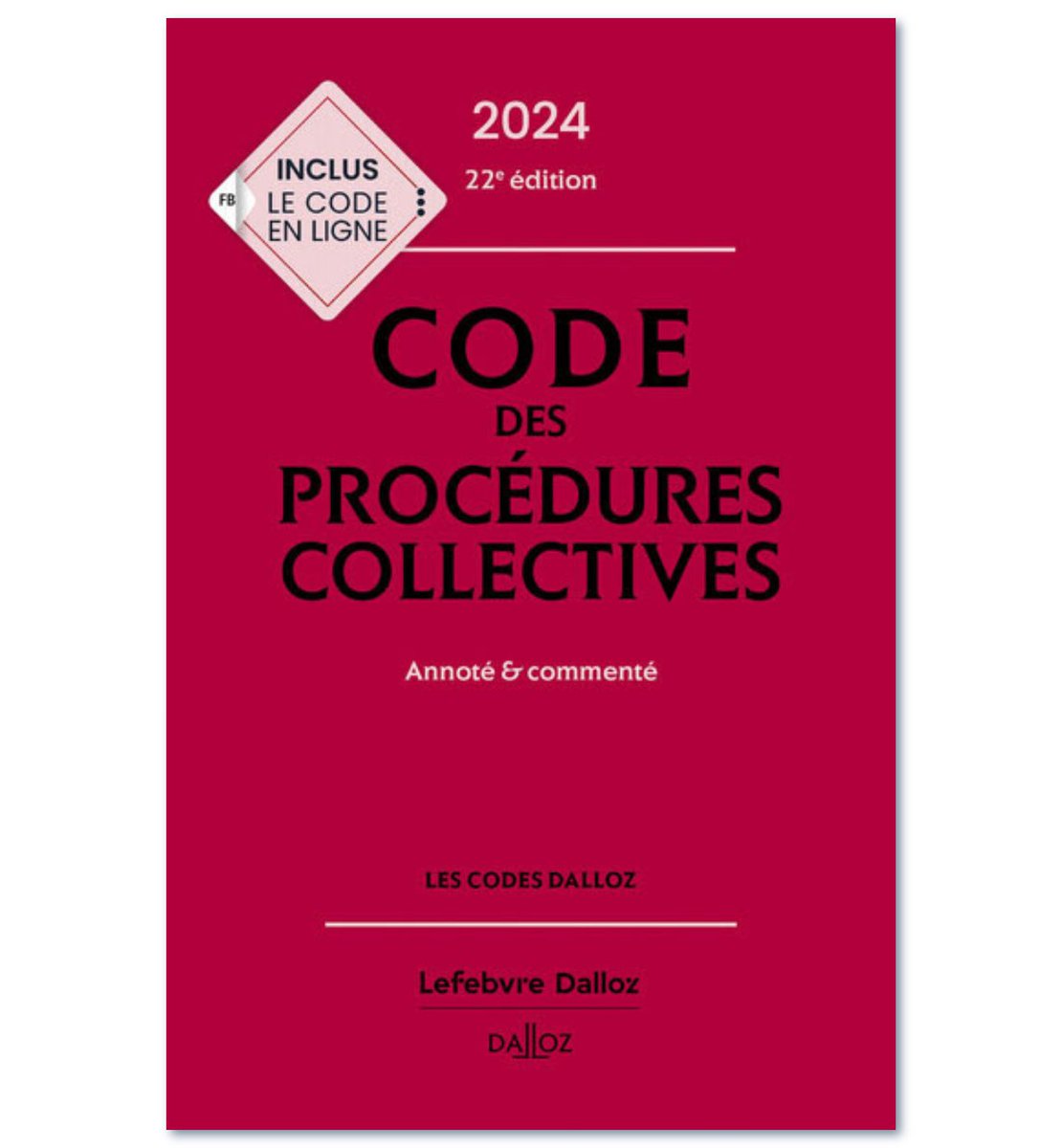 À l’occasion de la parution du Codes des procédures collectives <a href="/Dalloz/">Editions Dalloz</a>, j’ai honneur de vous annoncer m’être vu confier la direction de ce code à compter de l’édition 25/26 <a href="/DroitScPoNice/">DroitSciencePoNice</a> <a href="/cerdp1201/">CERDP</a>