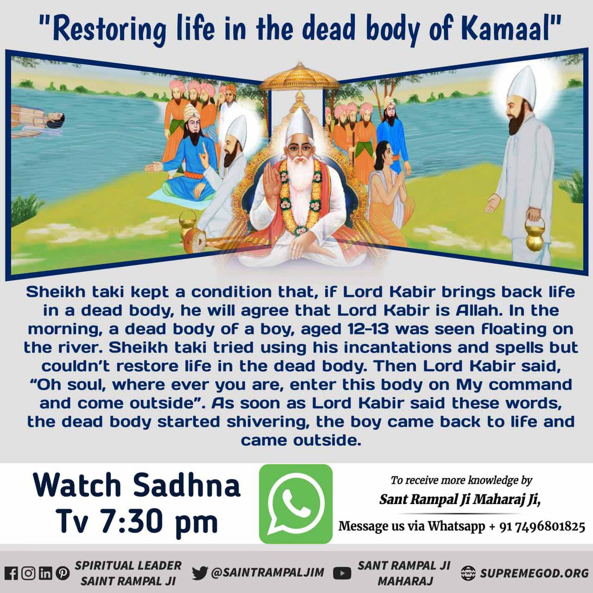 #ThursdayThoughts
"Restoring life in the body of kamaal"

-Sant Rampal ji maharaj