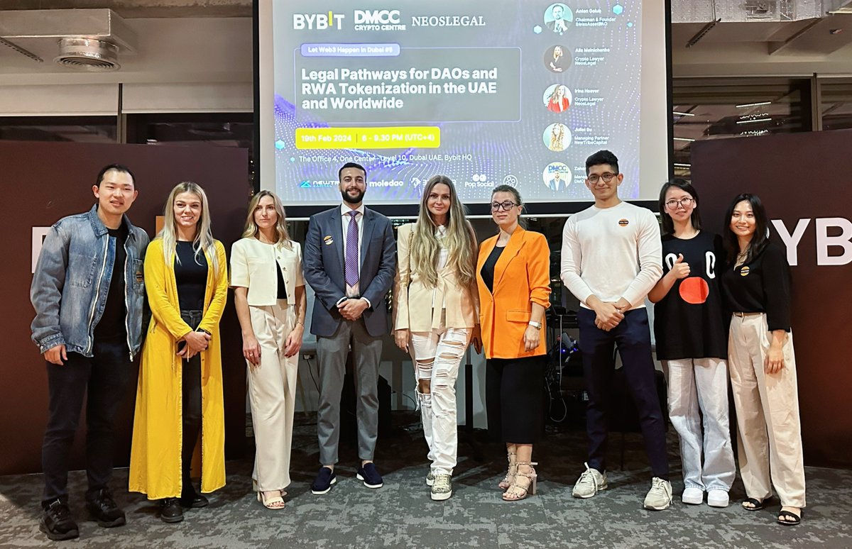 Bybit (@bybit_official) on Twitter photo 🎉 Wrapped up the 5th "Let Web3 Happen in Dubai" with DMCC and NeosLegal on Feb 19th! A huge thanks to our insightful speakers: <a href="/IrinaHeaver/">Irina ₿. Heaver</a>, <a href="/AllaKollet/">Alla Melnichenko</a>, <a href="/JulietSu/">Juliet Su</a>, <a href="/Anton_Golub/">Anton Golub | antongolub.eth</a>, & Zaher El Orm.
Dive into what they shared 🔗: i.bybit.com/ukVrabC
#BybitWeb3 🎉 Wrapped up the 5th "Let Web3 Happen in Dubai" with DMCC and NeosLegal on Feb 19th! A huge thanks to our insightful speakers: <a href="/IrinaHeaver/">Irina ₿. Heaver</a>, <a href="/AllaKollet/">Alla Melnichenko</a>, <a href="/JulietSu/">Juliet Su</a>, <a href="/Anton_Golub/">Anton Golub | antongolub.eth</a>, & Zaher El Orm.
Dive into what they shared 🔗: i.bybit.com/ukVrabC
#BybitWeb3