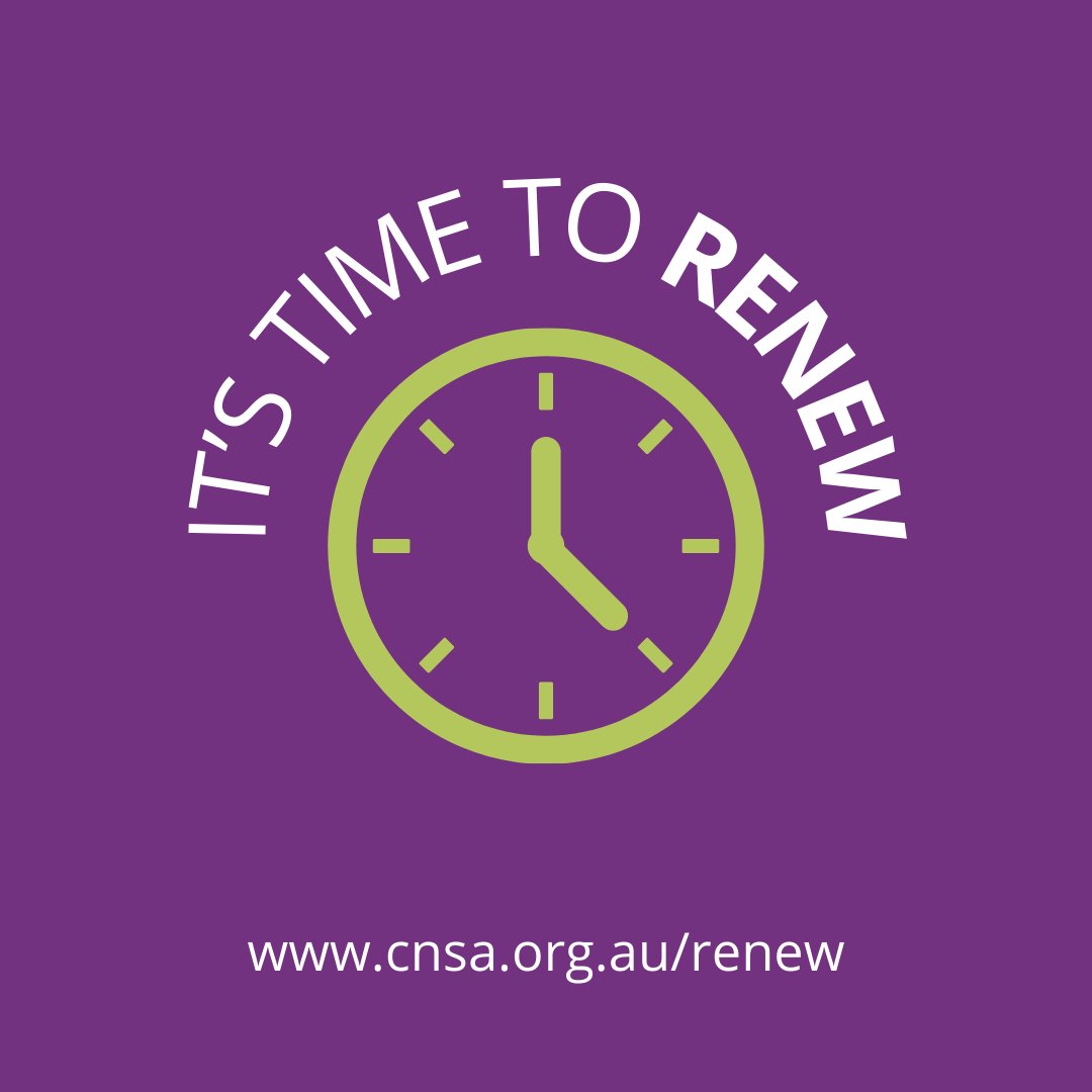 It’s that time of the year – your CNSA membership is ready to renew! We have big things in store this year and we are excited to continue growing together with you 💜 #cancernurses #cancernursingcommunity #CNSA cnsa.org.au/renew